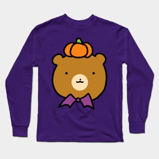 Halloween Bear Face Long Sleeve T-Shirt